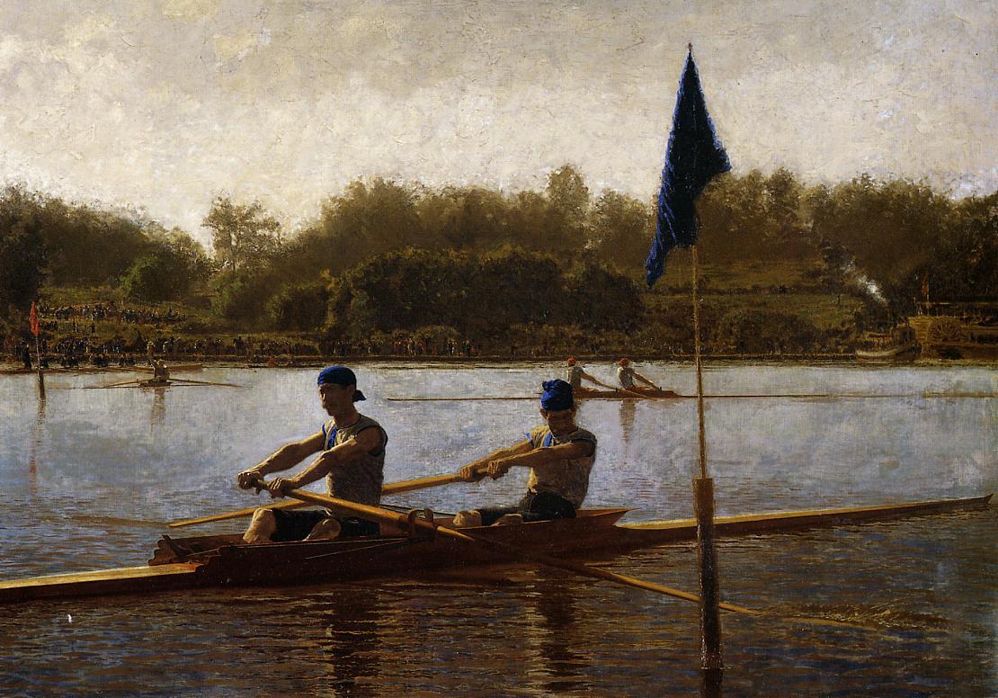 artist-eakins:  The Biglin Brothers Turning the Stake Boat, 1873, Thomas EakinsSize:
