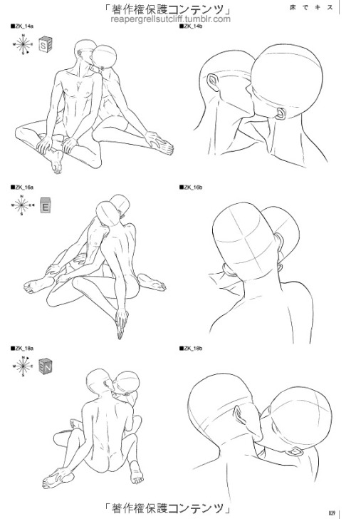 reapergrellsutcliff:‘Kiss Scene rough sketches - Drawing for Boys Love (Yaoi)&rsquo; (Part