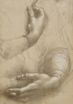 clawmarks:  Leonardo da Vinci - Study of a woman’s hands - c. 1490 - via Royal Collection Trust 