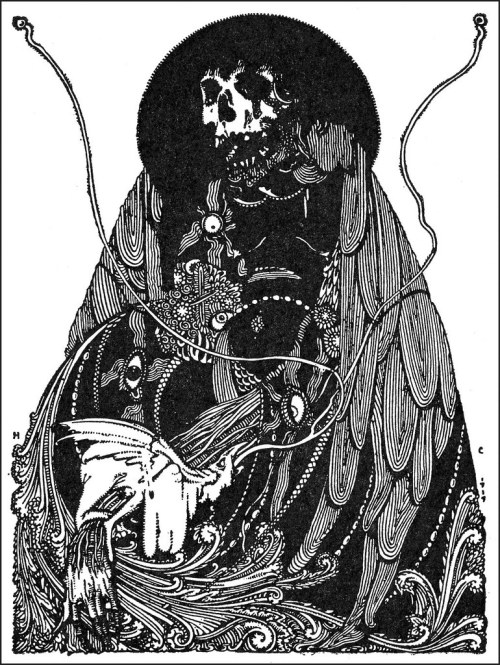 nocnitsa:Harry Clarke-Decoration in “Faust” by Goethe, 1925  via Monster Brains