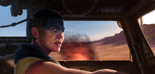 Imperator Furiosa. Based on a screenshot. It’s kind of weird it took me this long to draw her.