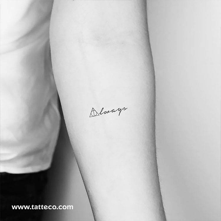 Tatuajes Pequeños — Tatuaje temporal 'Always' inspirado en Harry...