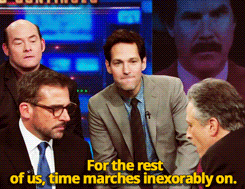 sandandglass:  Jon Stewart and the cast of Anchorman 2 
