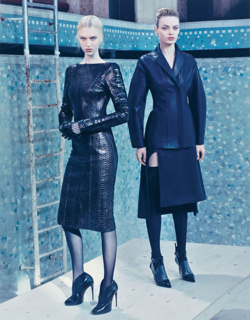 designerleather: Juliana Schurig & Nastya Kusakina by Craig McDean for W magazine - Gucci leathe