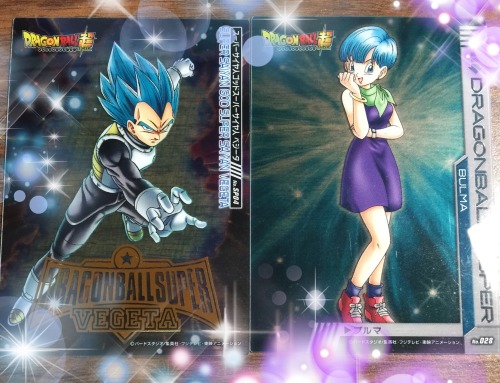 Vegeta &amp; Bulma Dragon Ball Super cards came in! He&rsquo;s grabbing the booty lol