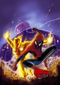 comicbookartwork:  Kingpin, Spider-Man and