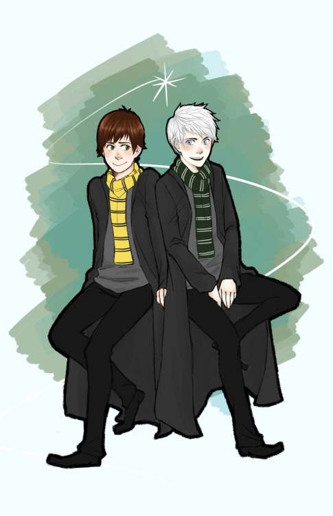 iliveforthefantasy:spit-storm:Big 4 at Hogwarts art dumpwith Bonus Jack and the Mirror of Erised:and