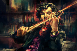 takshammy:  A consulting detective and his violin, by Alicexz 