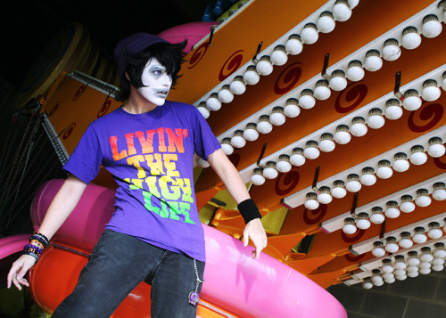 fromgilbowithawesome:   Gamzee (x) Photo (x/x)  This one goes with Sollux, John, Karkat and Eridan oh boy! (the pictures are captioned ew)