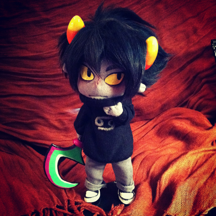 thischick25:  pukind:  Karkat Vantas posing armature plush! Finally got pictures