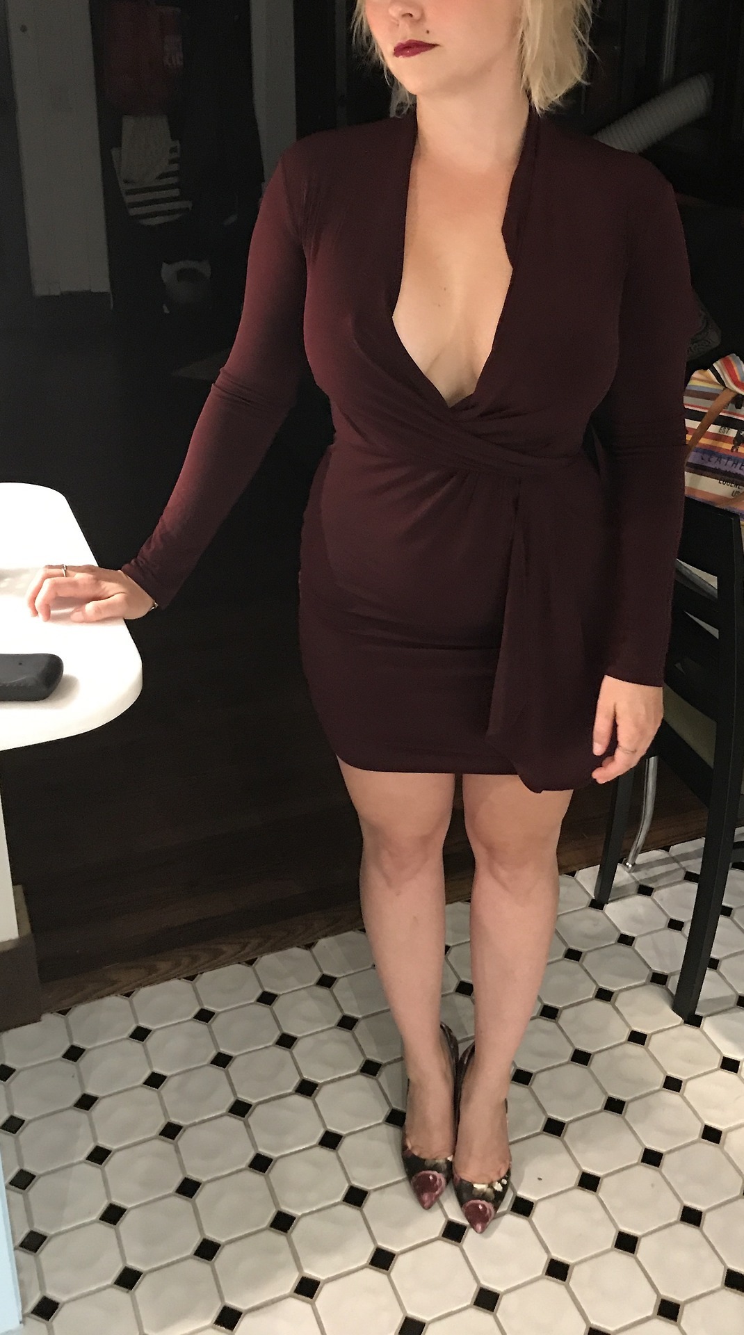 chicagonastygood:High heels and tits in a skin tight dress. We went to the sex toy