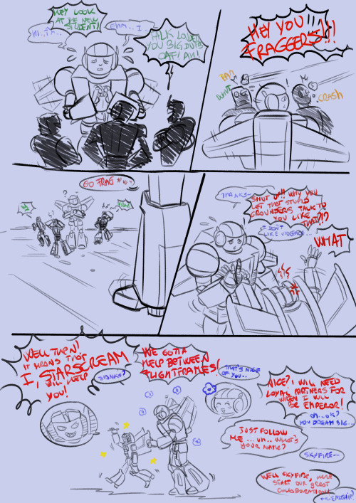 Big Dumb Comic About Sparkling Skyfire Meeting For The First Time Sparkling Starscream