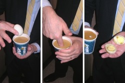 squishyandiknowit:  hermionemollycharliepond:  cybercitrus:  pixelavender:  adriofthedead:  vicemag:  A quick tip for your elevator ride up to the office: grab a piping hot cuppa joe at the corner store and stick an egg in it to make a hard boiled morning