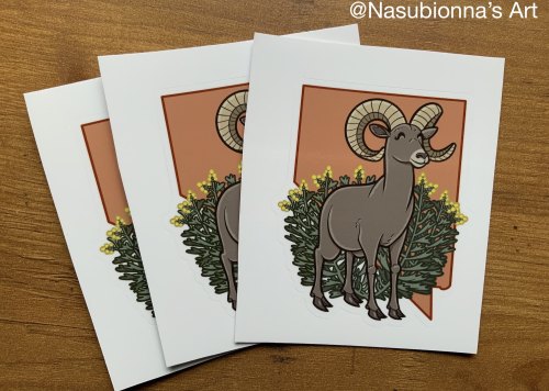nasubionna:Kiss-cut vinyl stickers of six of my state animals &amp; flowers are now available in my 