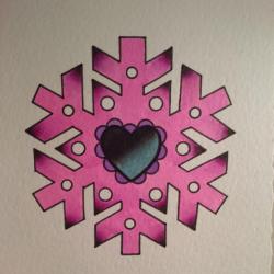 Roxybob:  Pink Snowflake For A Christmas Card!! By Roxy Ryder Instagram @Roxybob