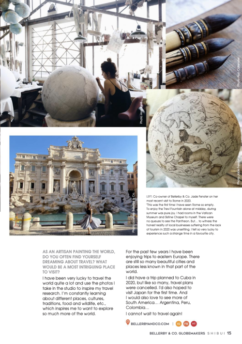 SHIBUI ISSUE 8 | JANUARY 2021www.bellerbyandco.comjade@bellerbyglobemakers.com