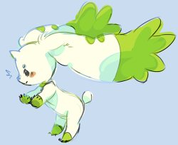 varigo:  tiny terriermon tryin to push away