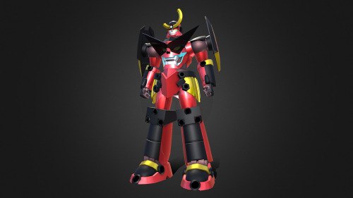 3D Gurren Lagann and Lazengann.  Made by myself in 3DS Max.