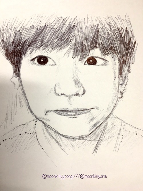 july 2018; quick yoongi pen sketch 