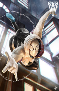 Feedmecomicart:  Spider Gwen Again 3Th I Think By Wizyakuza 