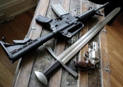gunsknivesgear:  Rifle and Sidearms.Never let it be said that you aren’t ready for anything.