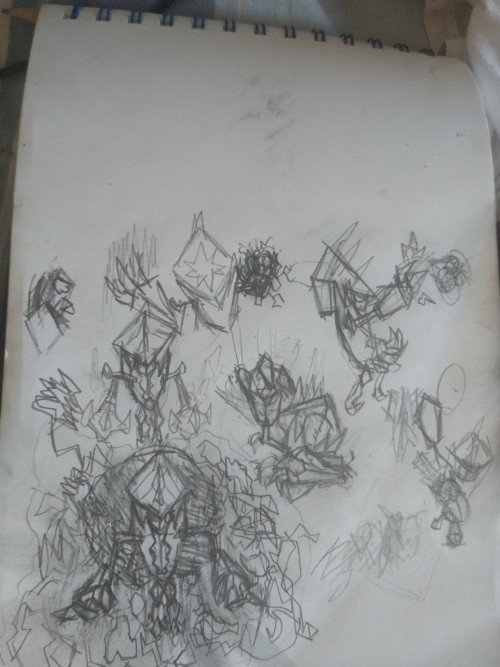 Necrozma Sketches I Made Last Night At Fucking 3 Am With No References In Shit Lightning.