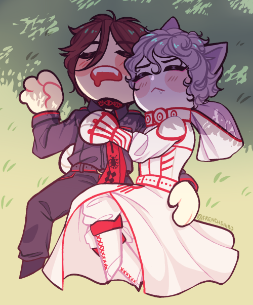 A moment of tranquility for once on vampire manor Commission for @chokolala~~