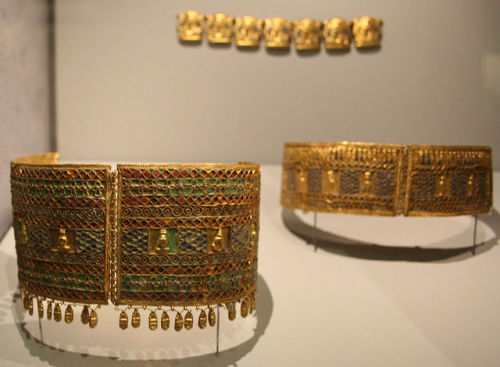 Jewellery of Amanishakheto, Queen of Kush (reigned 10 BC-1 AD) from her pyramid at Meroe