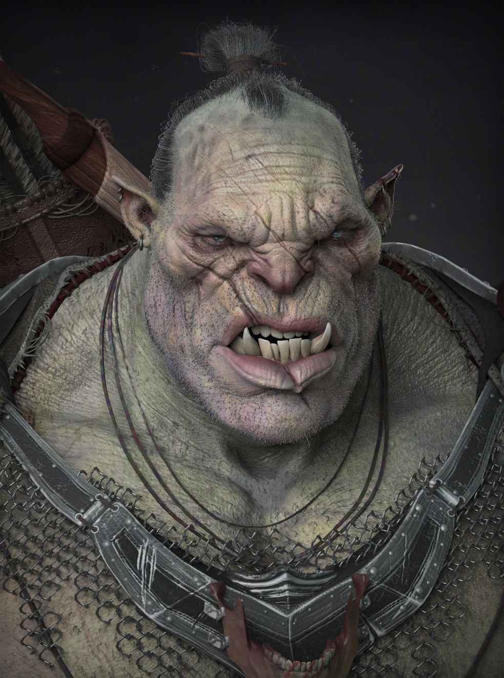quarkmaster:    Orc hunter and his hawk    John Newell    This is your husbando now.
