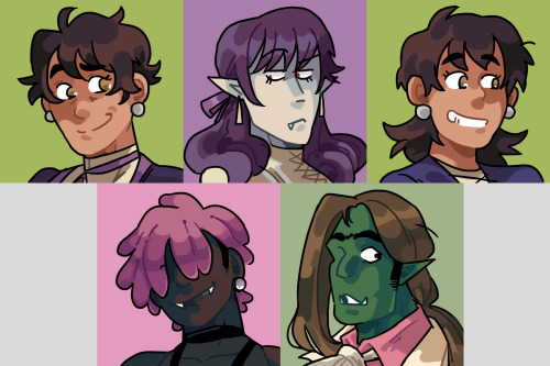 chipchopclipclop:dnd art dump of some friendly npcs enjoying the fancy ball that the players went to