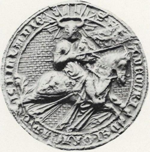 Prince Waldemar (1284) of Sweden, as depicted on his royal seal * 1318, duke of finland, nyköpingin 