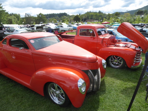 Matching hot-rodded coupe and pickup. No expense spared with either of these builds.