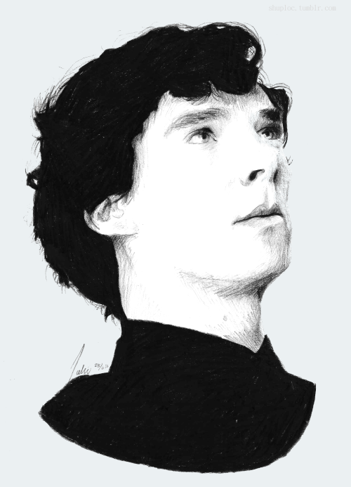 shuploc:Mr. Holmes (Sherlock, Benedict Cumberbatch)    Original edit by reichebach    Black coloured