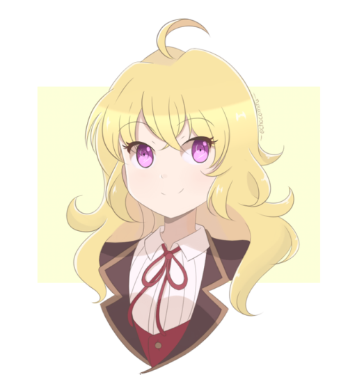 I never gave Yang a proper portrait, so here she is! You can find more art on my Twitter!