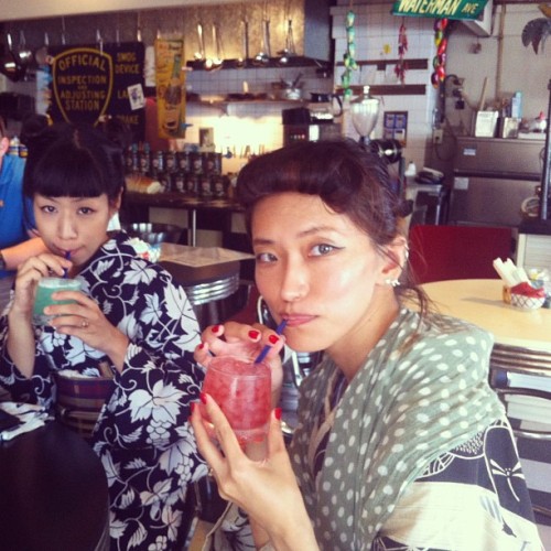 Drinks after lunch, what a fabulous day it was :) #cocktail #yukata #kimono  #カクテル #浴衣 #着物 (at JACK 