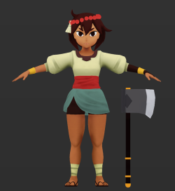 endlessillusionx:  This character design is from the upcoming Rpg Game “ Indivisible “ Check the official blog here @indivisiblerpg