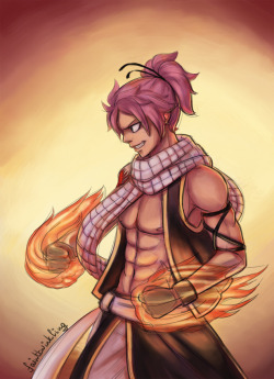 fainttwinkling:  That Natsu with a ponytail