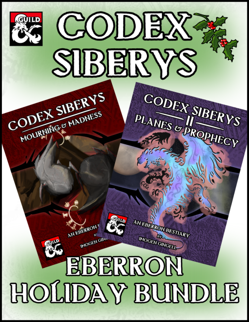 Codex Siberys Holiday Discount BundleI hope everyone is having a fantastic holiday season! To c