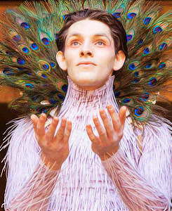 Colin Morgan as Ariel in “The Tempest”. (x)