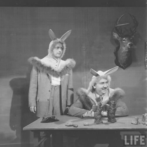Bob and Ray are ready for Easter(Allan Grant. 1952)