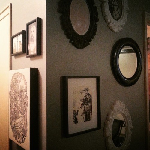 <p>#Repost @missfinelines with @repostapp. ・・・ Home is where the ‘art is.<br/>
@vanessavai<br/>
#toronto #alternative #rad #awesome #love #cute #art #mirror  #frames #blackandwhite #home #mirrors</p>
