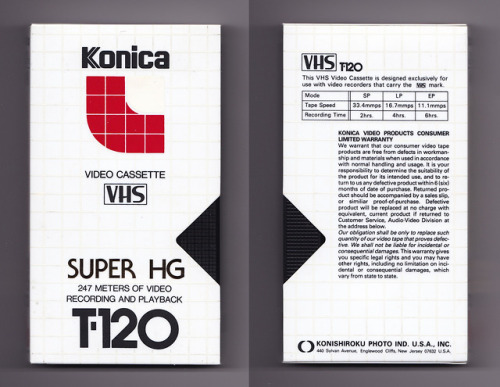 Konica Video Cassette VHS SUPER HG T-120 TapeSubmitted by @heliogoodbyeVAULTO THANK HELIOGOODBYE HUM