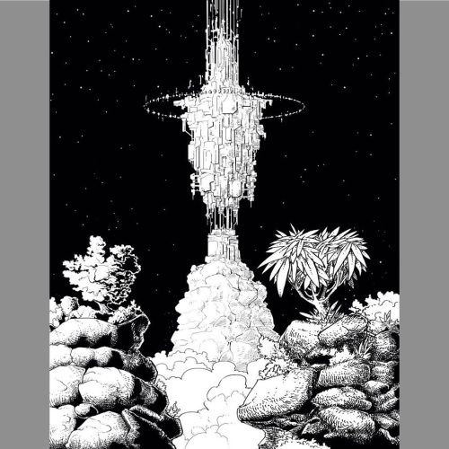 Zolgrim Citadel WIP #draws #drawing #fantasyart #landscapeart #monochrome #illustrationartists #illu