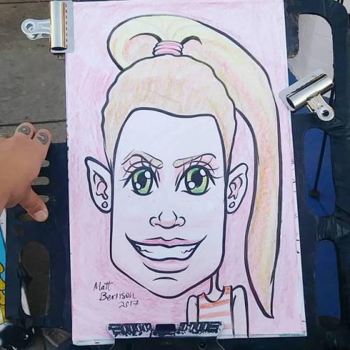 Drawing caricatures at Dairy Delight! Woot woot.  Ice cream for dinner is what summer’s about.   #caricature #drawing #art #artistsoninstagram #artistsontumblr #portrait #cartoon #dairydelight  (at Dairy Delight Ice Cream)