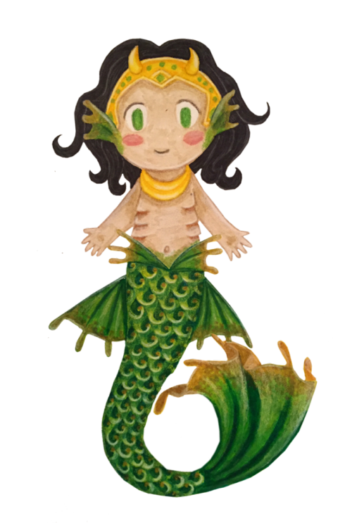 manip-loki:This is baby mer!loki. Another piece by me. This piece was so much fun to do, and I may d