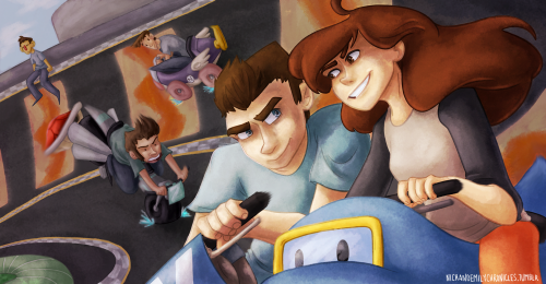 nickandemilychronicles:  It’s been a while. Can’t wait for Mario Kart 8!  My final for Digital Illus