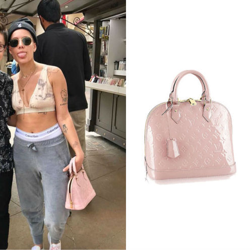 halsey outfits — Halsey with fans: Louis Vuitton 'Alma PM Monogram