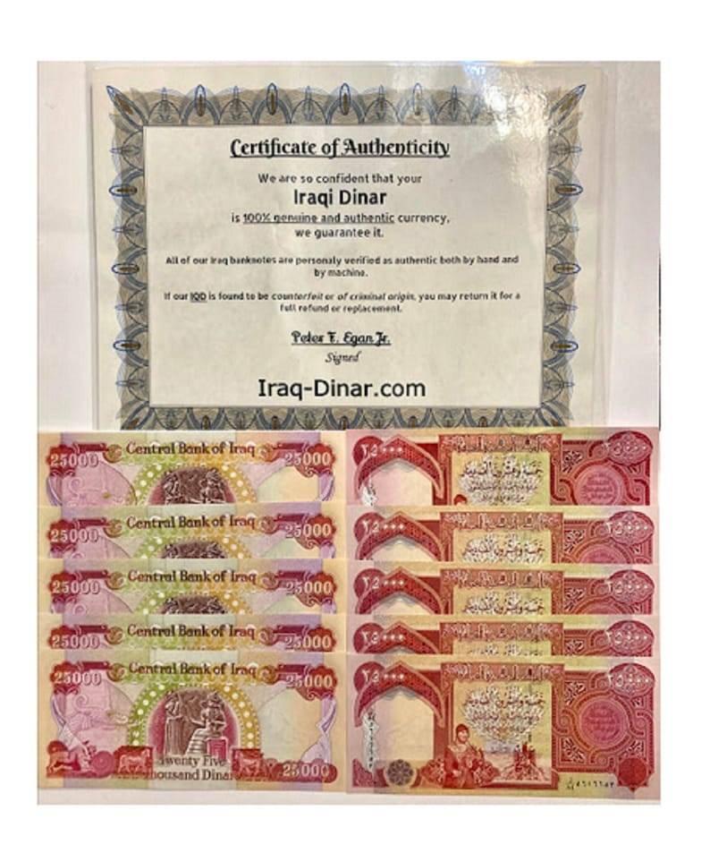 Iraqi dinar for sale