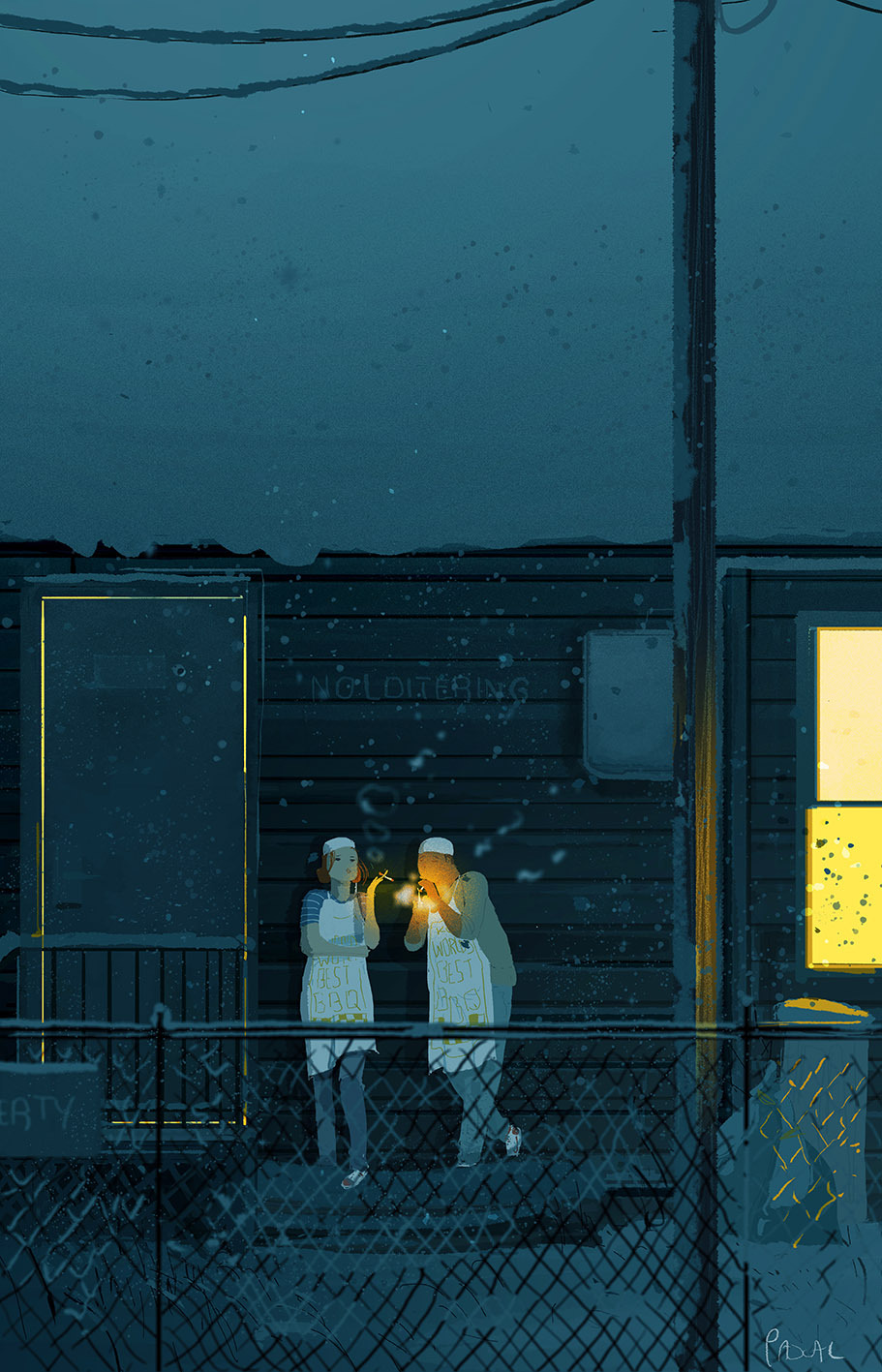 pascalcampion: Smoke break.#pascalcampion #1997