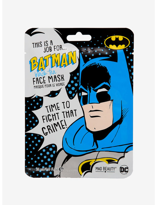 DC Comics face masks by Mad Beauty found at Box Lunch.BatmanSuperman